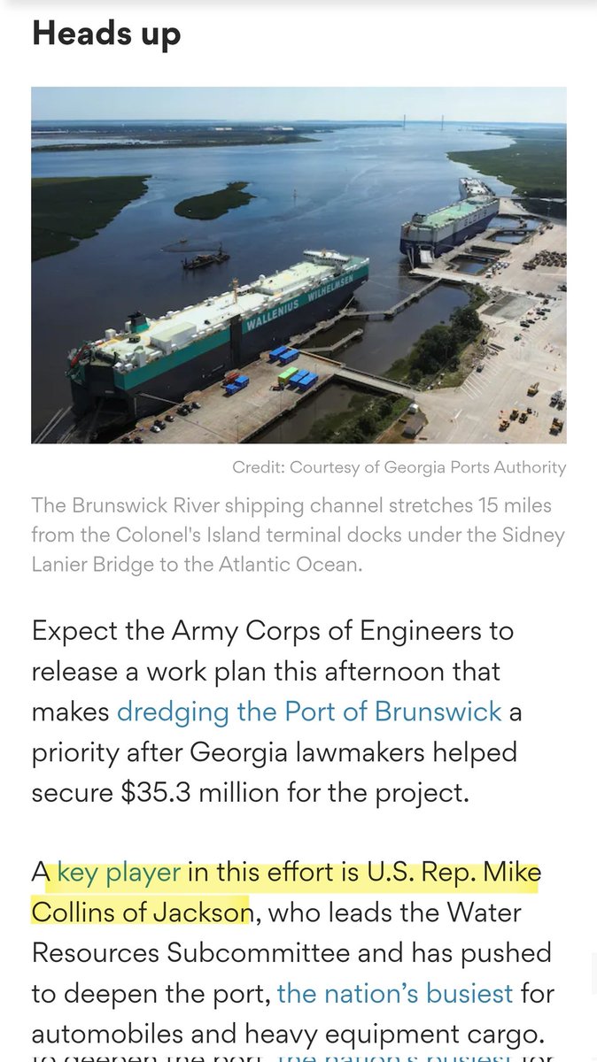 RepCollinsPress's tweet image. Count on a trucker to deliver: @RepMikeCollins gets results in his fight for Georgia infrastructure improving @GaPorts.