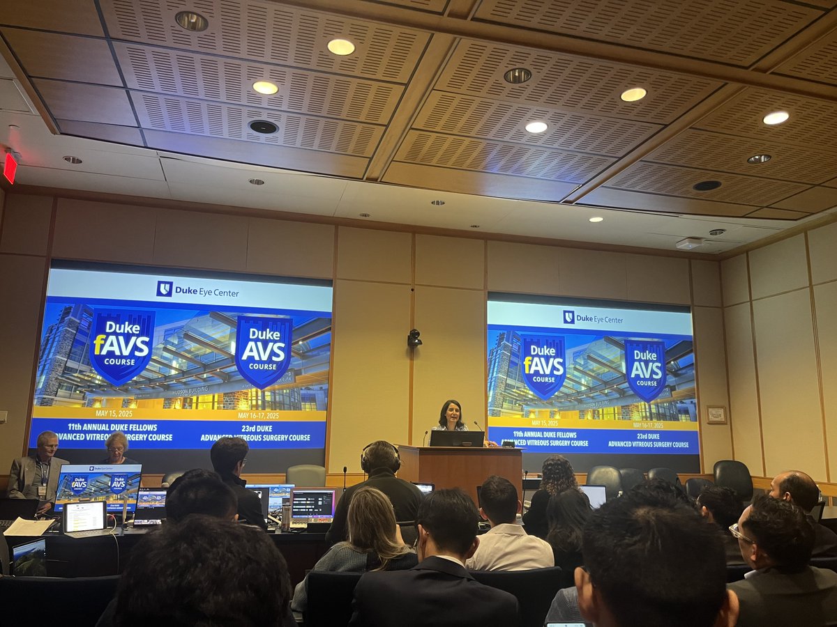 Retina Today (@retinatoday) on Twitter photo Lejla Vajzovic, MD, is kicking off the Duke fAVS/AVS Course! More than 100 fellows and 15 residents are here, ready to learn! <a href="/dukeeyecenter/">Duke Eye Center</a> <a href="/YoungMDConnect/">YoungMD Connect</a> <a href="/DukeMedSchool/">Duke University School of Medicine</a> #retina #fAVS2025 Lejla Vajzovic, MD, is kicking off the Duke fAVS/AVS Course! More than 100 fellows and 15 residents are here, ready to learn! <a href="/dukeeyecenter/">Duke Eye Center</a> <a href="/YoungMDConnect/">YoungMD Connect</a> <a href="/DukeMedSchool/">Duke University School of Medicine</a> #retina #fAVS2025