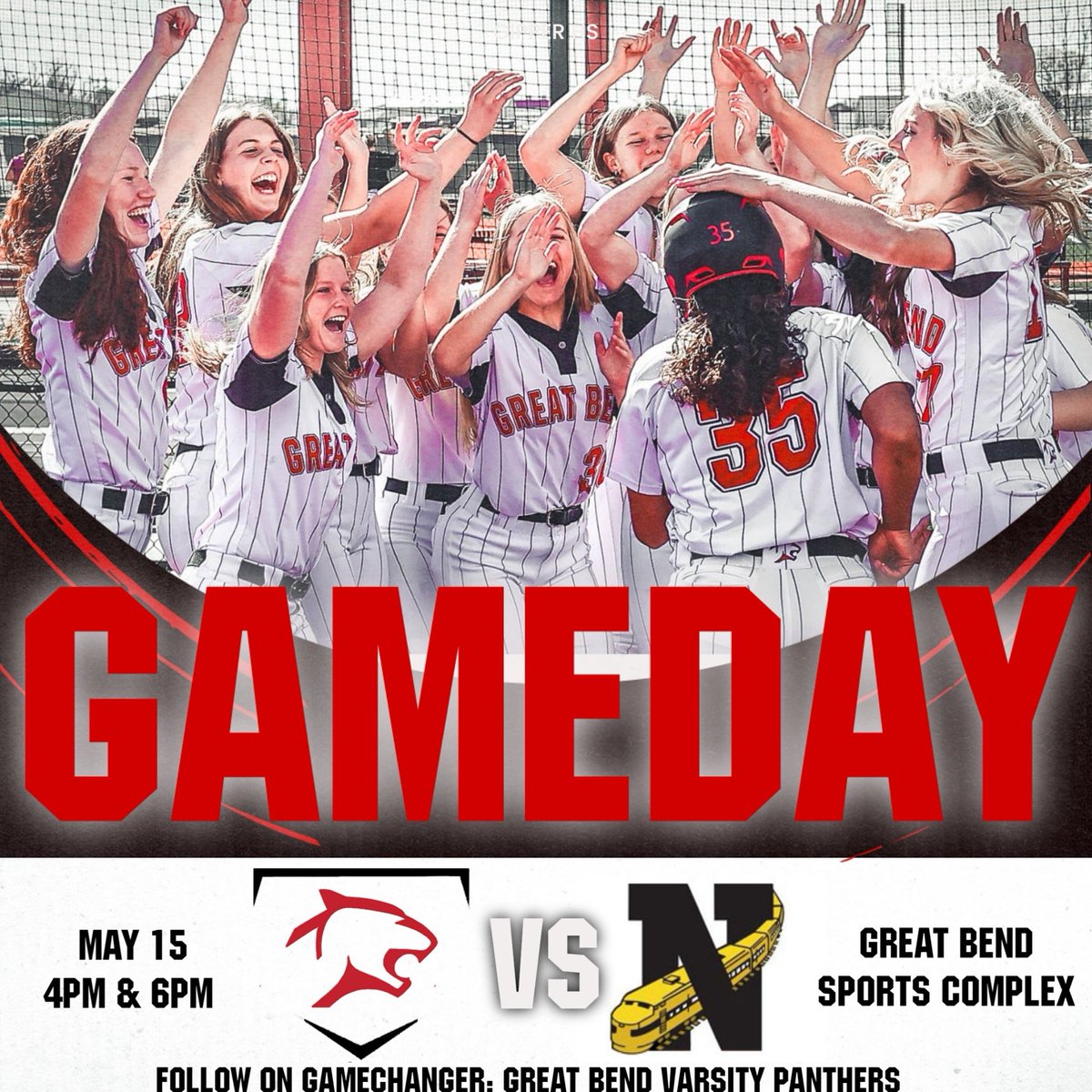 The place to be today @ 4:00…Great Bend Sports Complex!
Celebrating our 🥎 seniors between games!