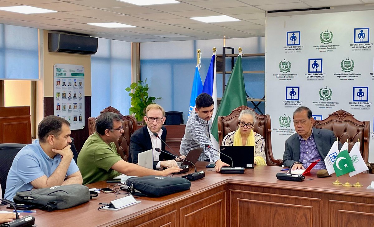 Federal Directorate of Immunization (FDI) (@epipakistan) on Twitter photo 📢 A meeting of the FDI <a href="/EPIPakistan/">Federal Directorate of Immunization (FDI)</a> HPV Technical Working Group, chaired by Dr. Shawana Farooq was held today to review campaign readiness.
<a href="/nhsrcofficial/">Ministry of National Health Services, Pakistan</a> has formally reached out to Education Ministry & provincial Chief Secretaries, boosting inter-sectoral coordination.
<a href="/gavi/">Gavi, the Vaccine Alliance</a> 📢 A meeting of the FDI <a href="/EPIPakistan/">Federal Directorate of Immunization (FDI)</a> HPV Technical Working Group, chaired by Dr. Shawana Farooq was held today to review campaign readiness.
<a href="/nhsrcofficial/">Ministry of National Health Services, Pakistan</a> has formally reached out to Education Ministry & provincial Chief Secretaries, boosting inter-sectoral coordination.
<a href="/gavi/">Gavi, the Vaccine Alliance</a>