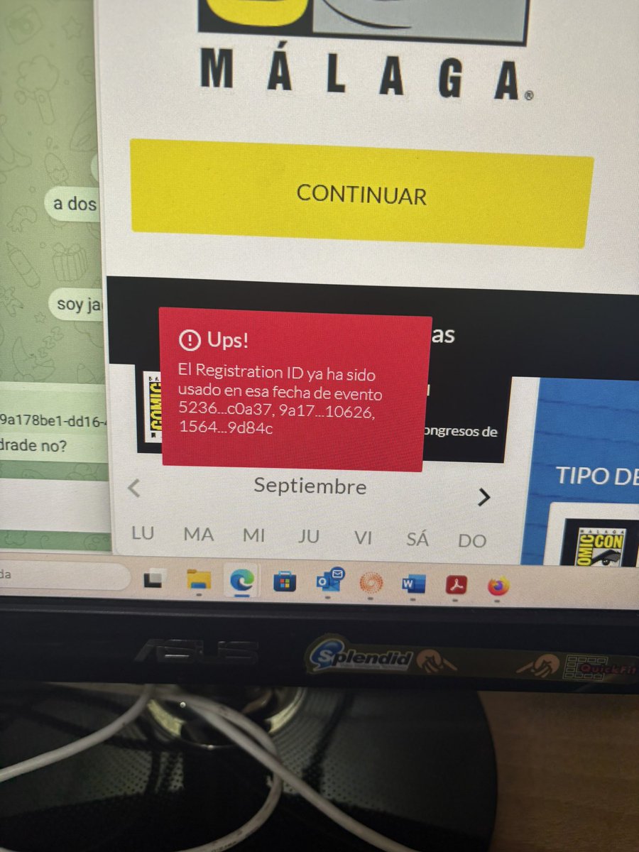 Tremendo <a href="/vivaticket_es/">Vivaticket ES</a> me ha tocado hacer la cola TRES VECES porque me tiraba de la página, para que me digan que ya he usado los ID. <a href="/comicconmalaga/">Comic-Con Málaga</a> como todo vaya a ser igual.