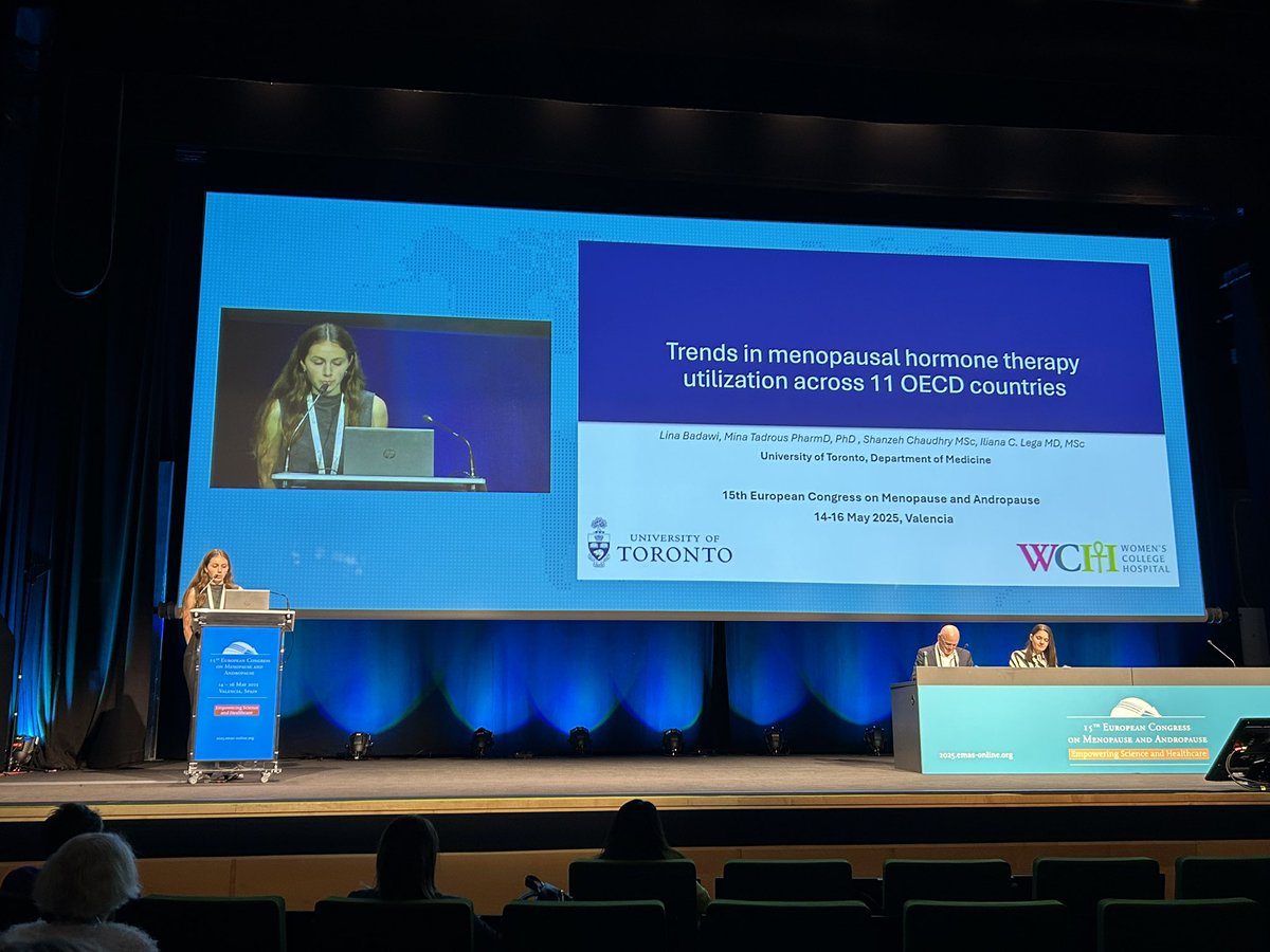 Iliana C. Lega (@ilianalega) on Twitter photo 👏👏 to our amazing student, Lina Badawi, for an excellent oral presentation on trends in MHT globally over the last 10 years at #EMAS2025. So much more work to be done to ensure that all women have their menopausal symptoms treated. <a href="/WCHResearch/">Women's College Hospital | Research</a> <a href="/UofT_DoM/">Department of Medicine University of Toronto</a> 👏👏 to our amazing student, Lina Badawi, for an excellent oral presentation on trends in MHT globally over the last 10 years at #EMAS2025. So much more work to be done to ensure that all women have their menopausal symptoms treated. <a href="/WCHResearch/">Women's College Hospital | Research</a> <a href="/UofT_DoM/">Department of Medicine University of Toronto</a>