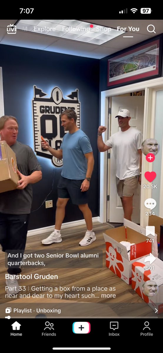 They could never make me skip you, Jon Gruden unboxing videos