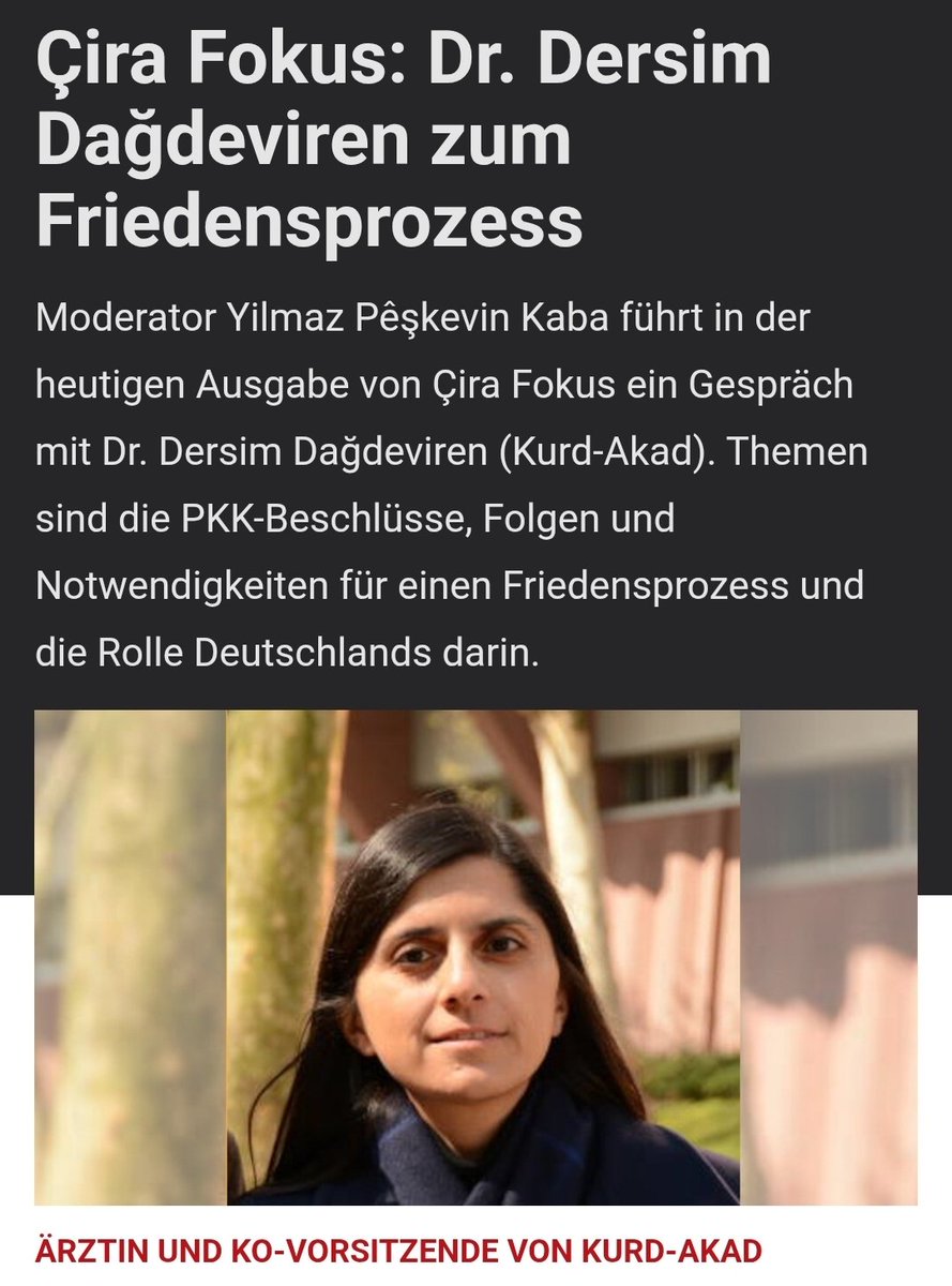 Yilmaz Pêşkevin Kaba (@yilmazkaba) on Twitter photo anfdeutsch.com/aktuelles/Cira…
Die Sendung am *15. Mai beginnt um 20 Uhr* und kann auch über den Livestream verfolgt werden ( linktr.ee/ciratv )
Alternativ: linktr.ee/ciratv - myflixtv.com
<a href="/DersimDagdevire/">Dersim Dağdeviren</a>
<a href="/KurdAkad/">Kurd-Akad</a>
<a href="/CiraReport/">ÇiraReport</a>
<a href="/tv_cira/">Çira TV</a> anfdeutsch.com/aktuelles/Cira…
Die Sendung am *15. Mai beginnt um 20 Uhr* und kann auch über den Livestream verfolgt werden ( linktr.ee/ciratv )
Alternativ: linktr.ee/ciratv - myflixtv.com
<a href="/DersimDagdevire/">Dersim Dağdeviren</a>
<a href="/KurdAkad/">Kurd-Akad</a>
<a href="/CiraReport/">ÇiraReport</a>
<a href="/tv_cira/">Çira TV</a>