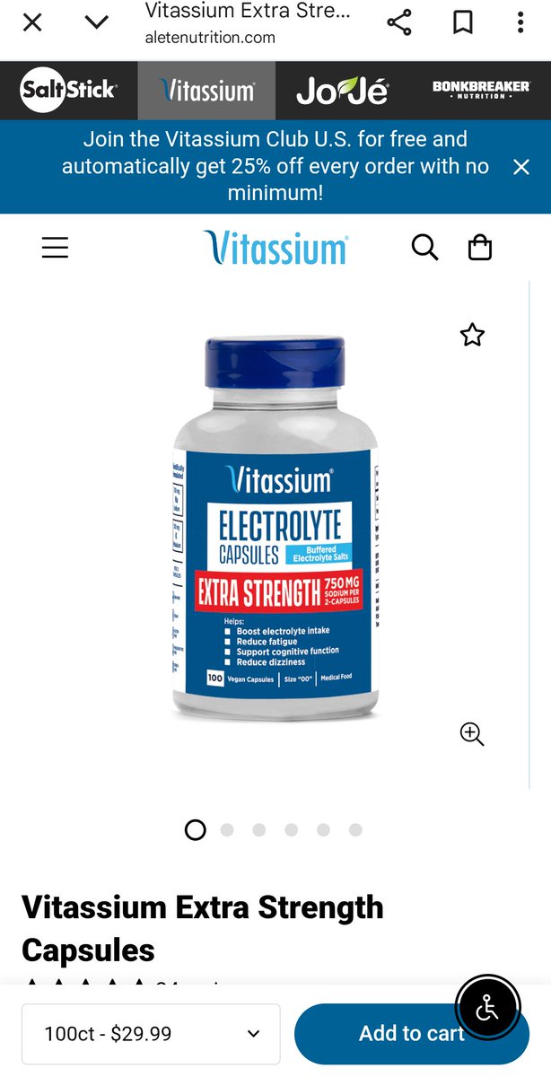 CTRunner21's tweet photo. May is EDS awareness.POTS is comorbidity. If you need extra salt, check out @vitassium ( @SaltStick )
They have a special discount (Pic #2).
If not, I provided my discount.

Use my link, and code ADAM20,  and save 20%. 

https://t.co/lya8DRdVpl

#SweaterCrew #SaltStickSweaterCrew https://t.co/Hv2OyynXDb