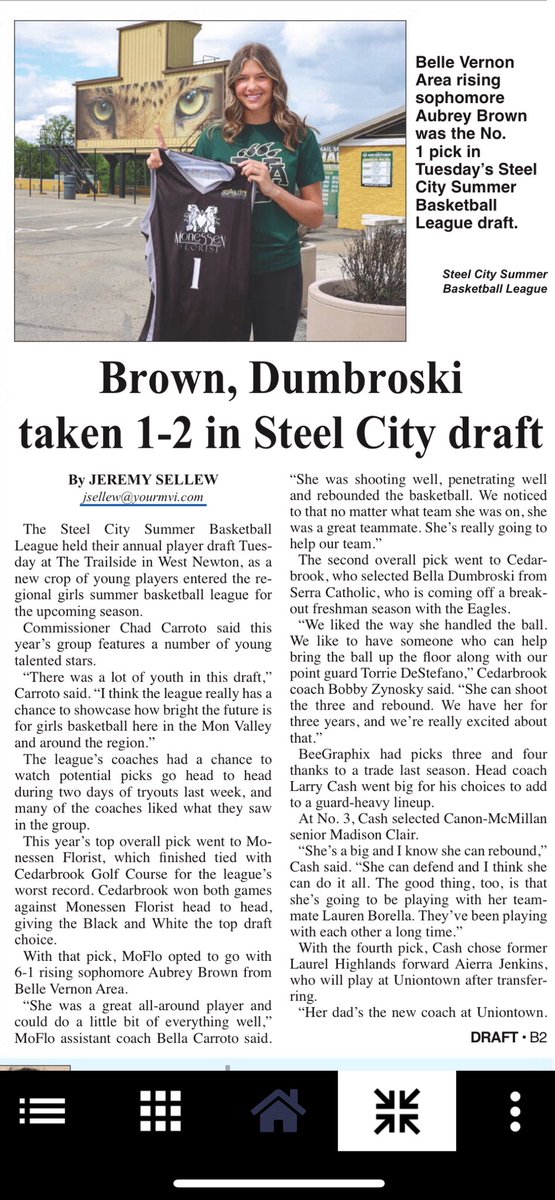 Steel City Summer Basketball League (@steelcity_sbl) on Twitter photo Brown, Dumbroski taken 1-2 in Steel City draft monvalleyindependent.com/2025/05/15/bro… <a href="/MVI_sports/">MVI Sports</a> Brown, Dumbroski taken 1-2 in Steel City draft monvalleyindependent.com/2025/05/15/bro… <a href="/MVI_sports/">MVI Sports</a>