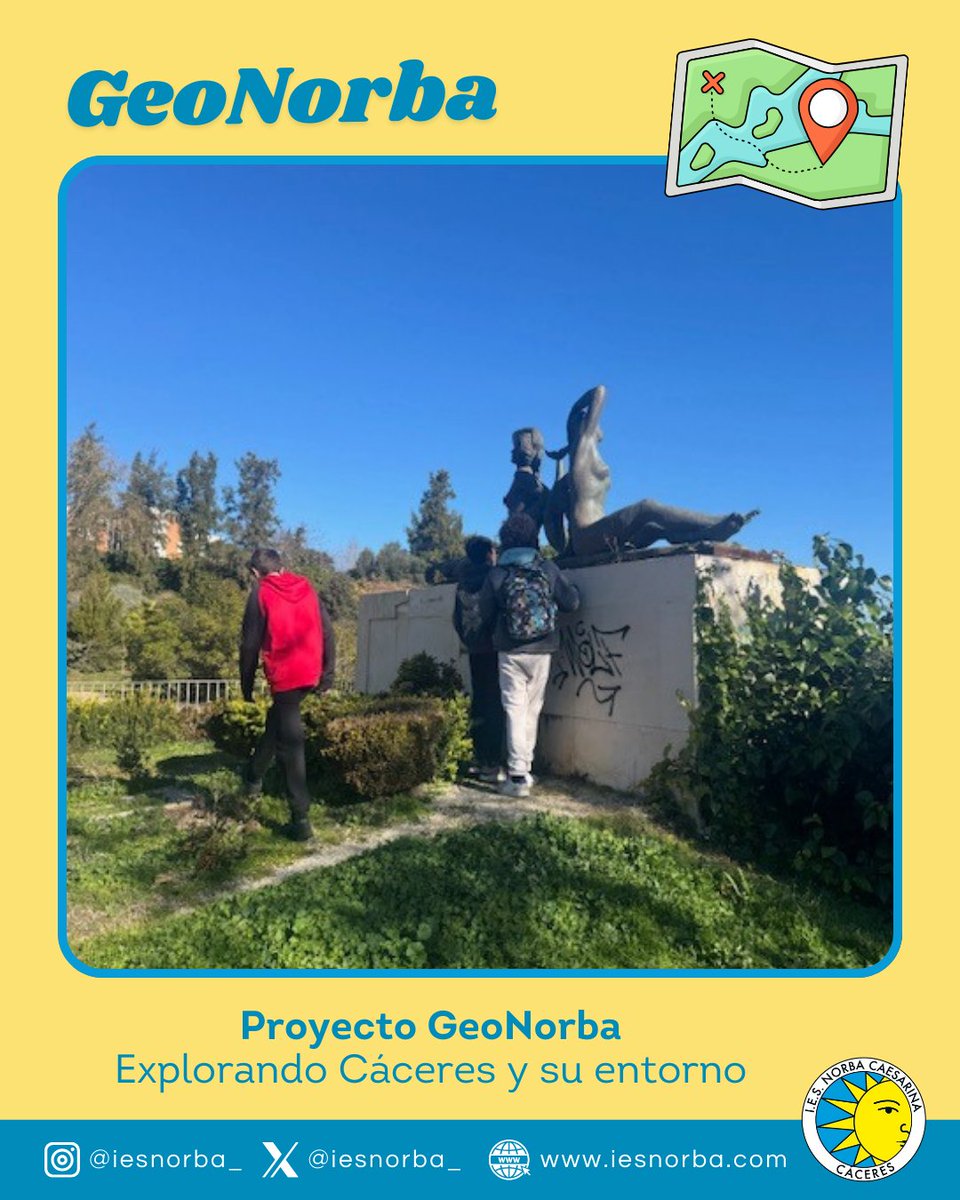 IESNORBA_'s tweet photo. El Norba Caesarina se lanza a la búsqueda del conocimiento con Geonorba: Explorando Cáceres y su entorno.

Combinamos tecnología, trabajo en equipo y aprendizaje activo para aprender de nuestro entorno.

#GeocachingEducativo #AprenderJugando #EducaciónActiva #AulaAbierta https://t.co/Z2ES6KRoIr