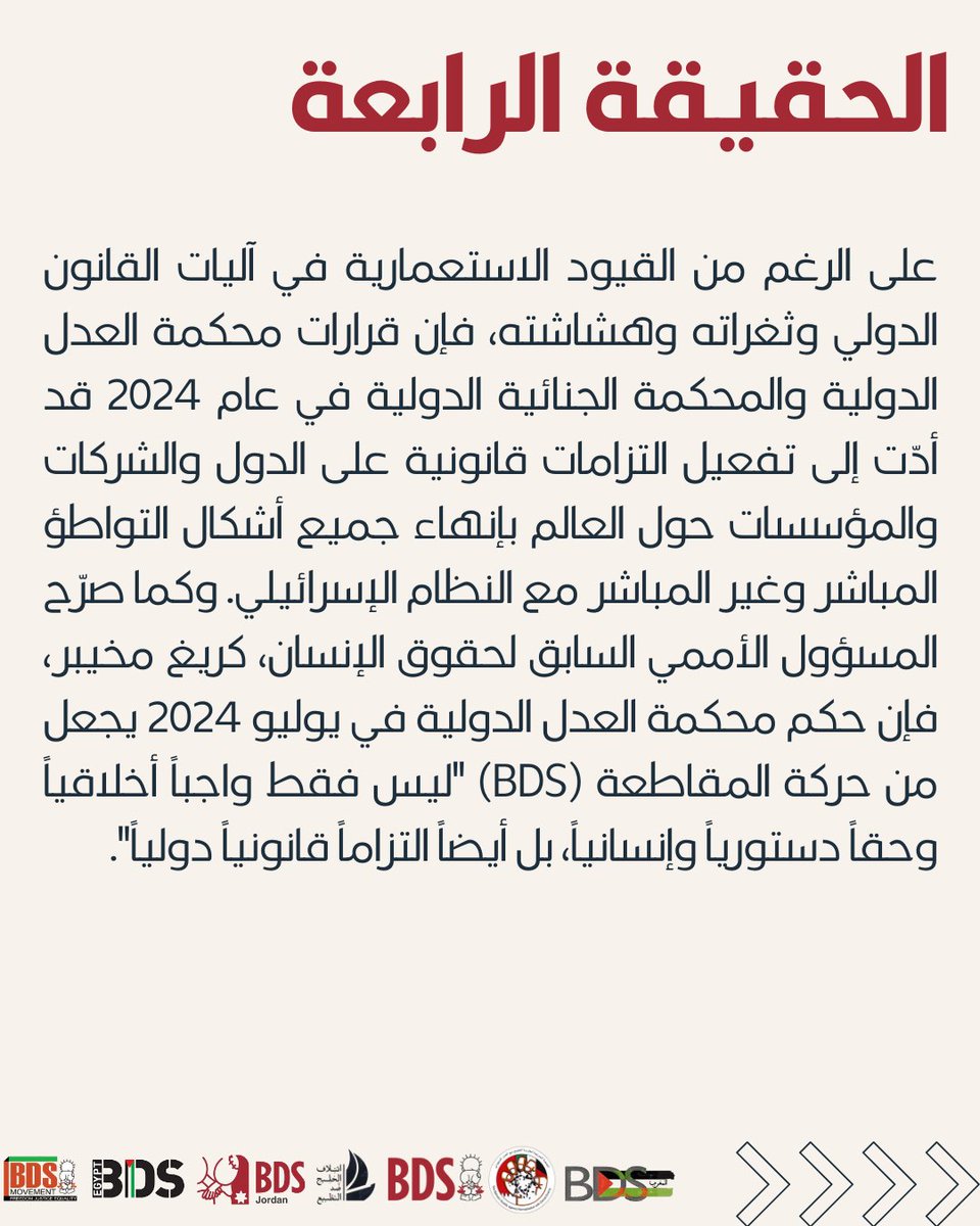 حركة مقاطعة إسرائيل (BDS) tweet media