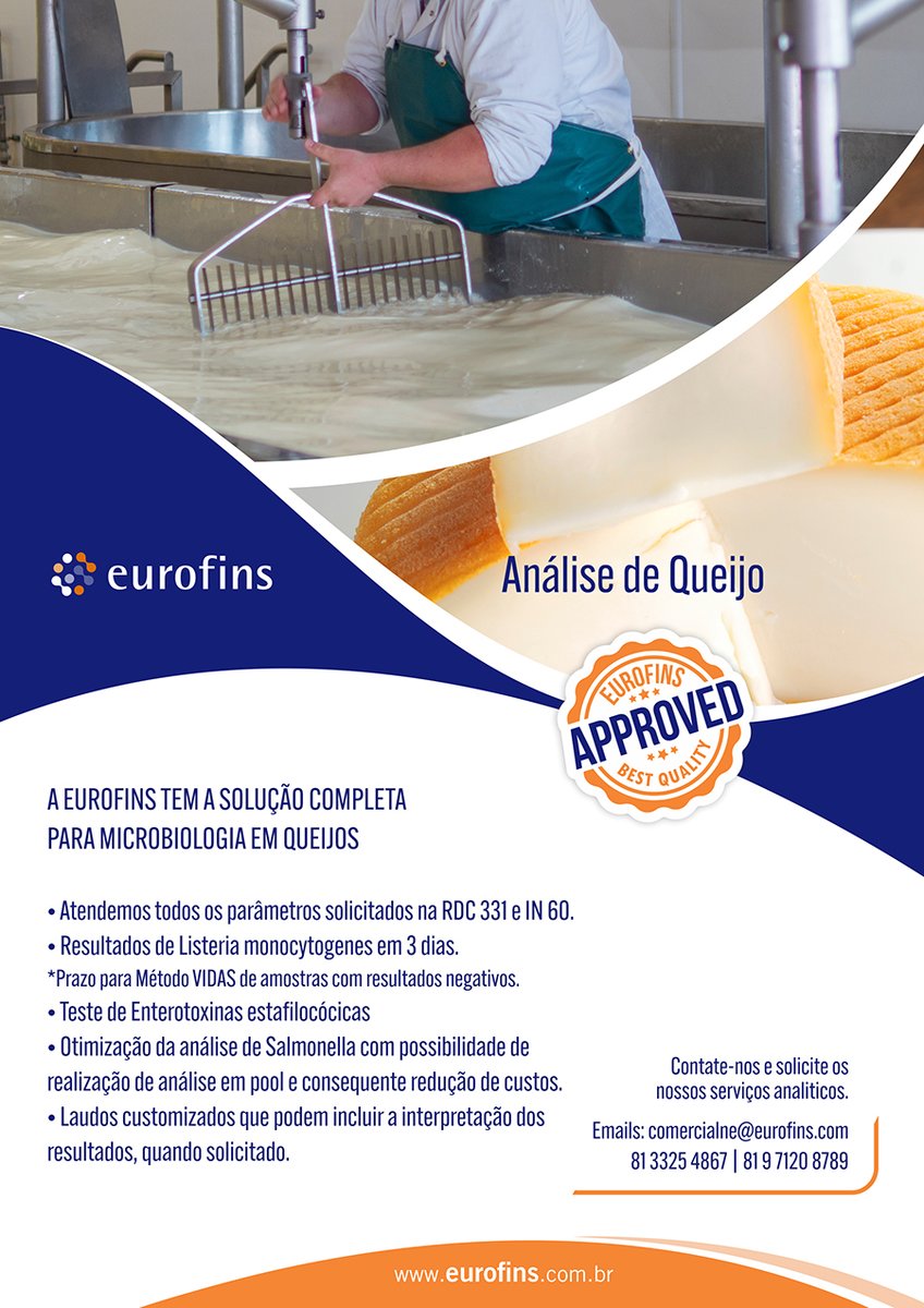 EurofinsBrasil's tweet photo. Para análise de microbiologia em queijos, conte com as soluções apresentadas pela Eurofins, atendendo a todos os parâmetros através de métodos confiáveis e entrega rápida de laudo.

#eurofins #queijo #microbiologia #RDC331 #IN60 https://t.co/isirnVzB2X