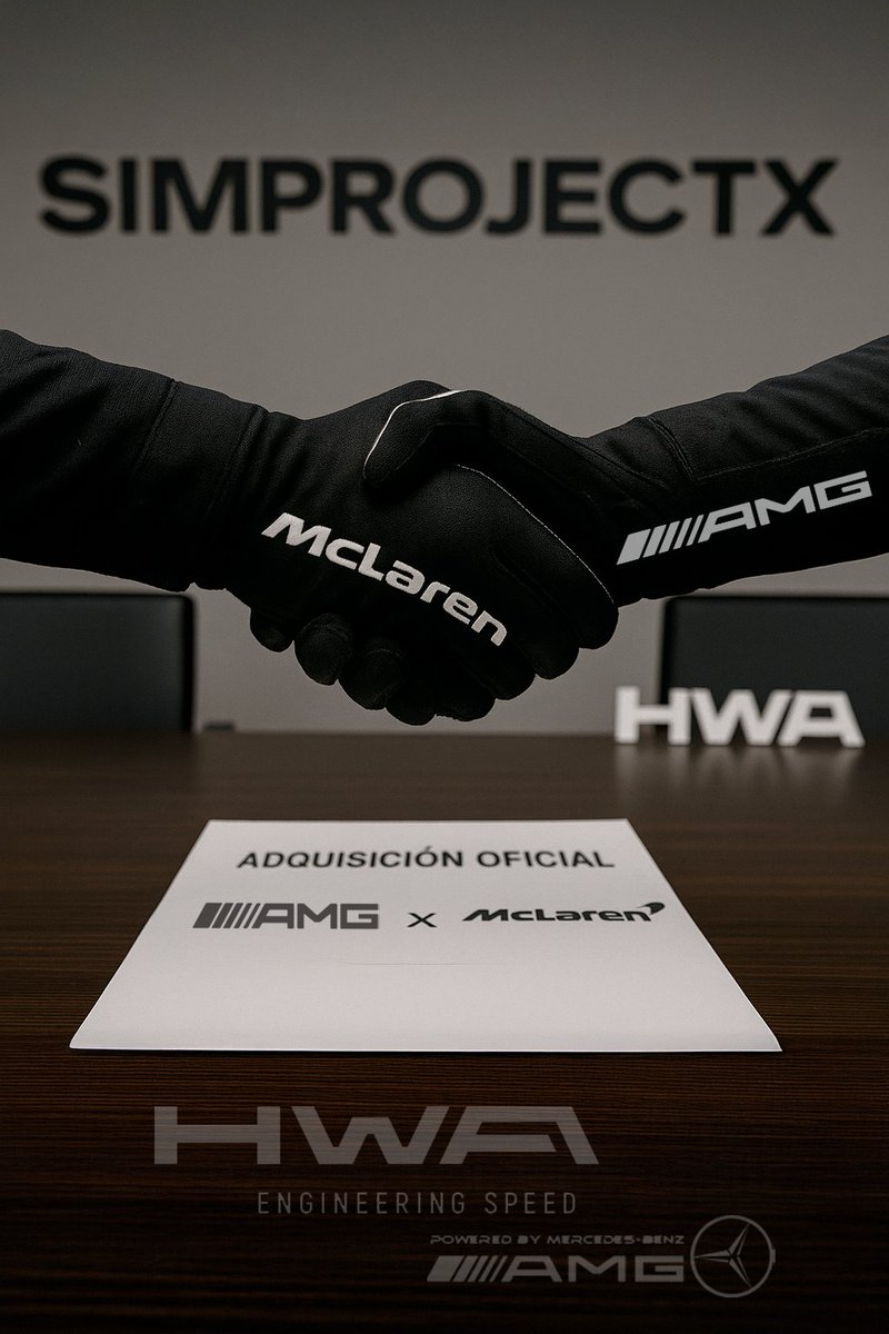 🚨 NOTICIA BOMBA EN SIMPROJECTX 🚨

<a href="/MercedesAMGSimX/">Mercedes-AMG PETRONAS SimProjectX Team</a> mueve ficha y adquiere la estructura de @McLarenxSimProX , competirá con un segundo equipo bajo la marca HWA. 

➡️HWA asumirá el rol de escudería satélite, aportando un plataforma ideal para talentos emergentes.

#SimProjectX