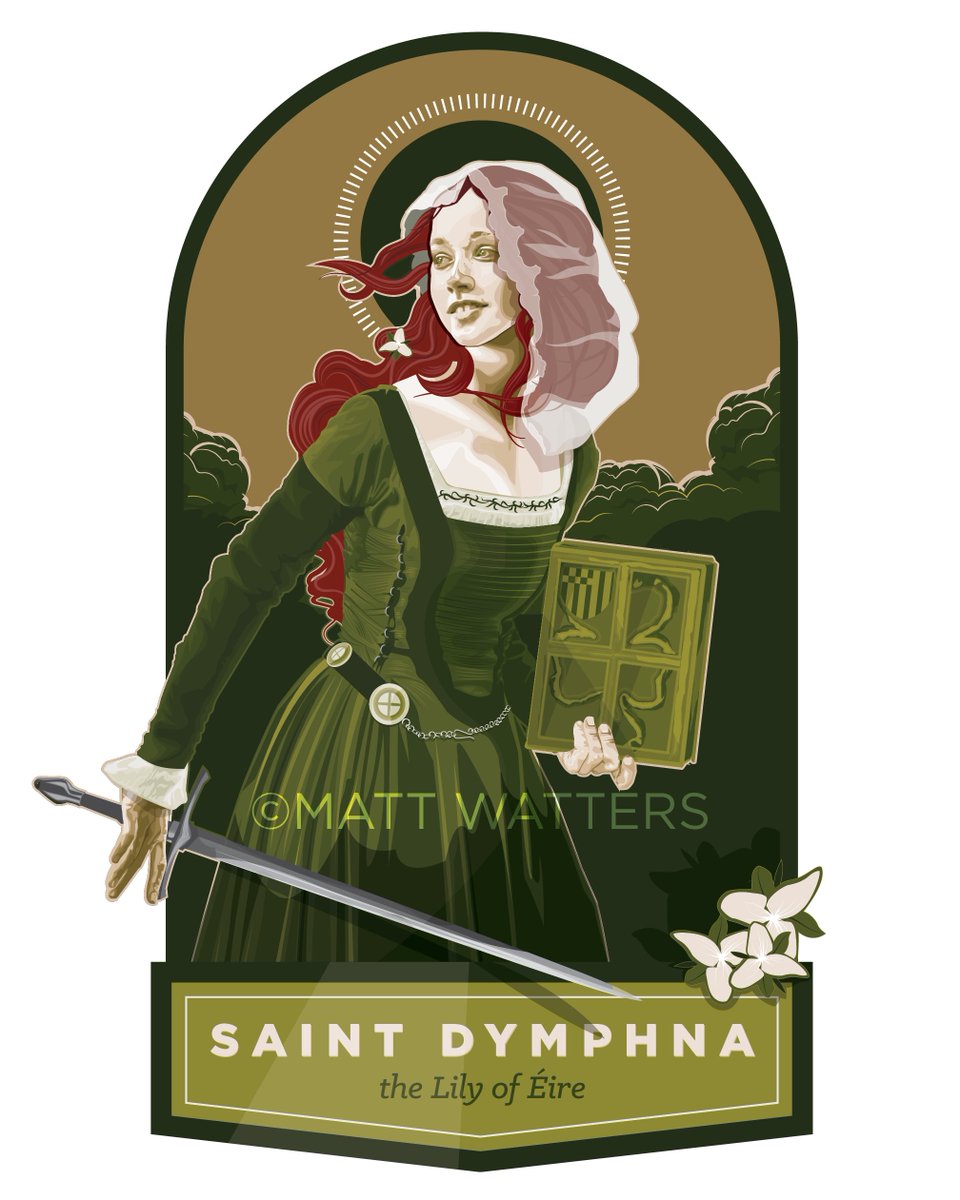 Celebrating St. Dymphna on Her Feast Day, May 15.
Patron Saint of those with mental illness,

Born in 7th-century Ireland, Dymphna, daughter of a pagan king and Christian mother, fled to Geel, Belgium, after her mother’s death when her father’s mental instability turned