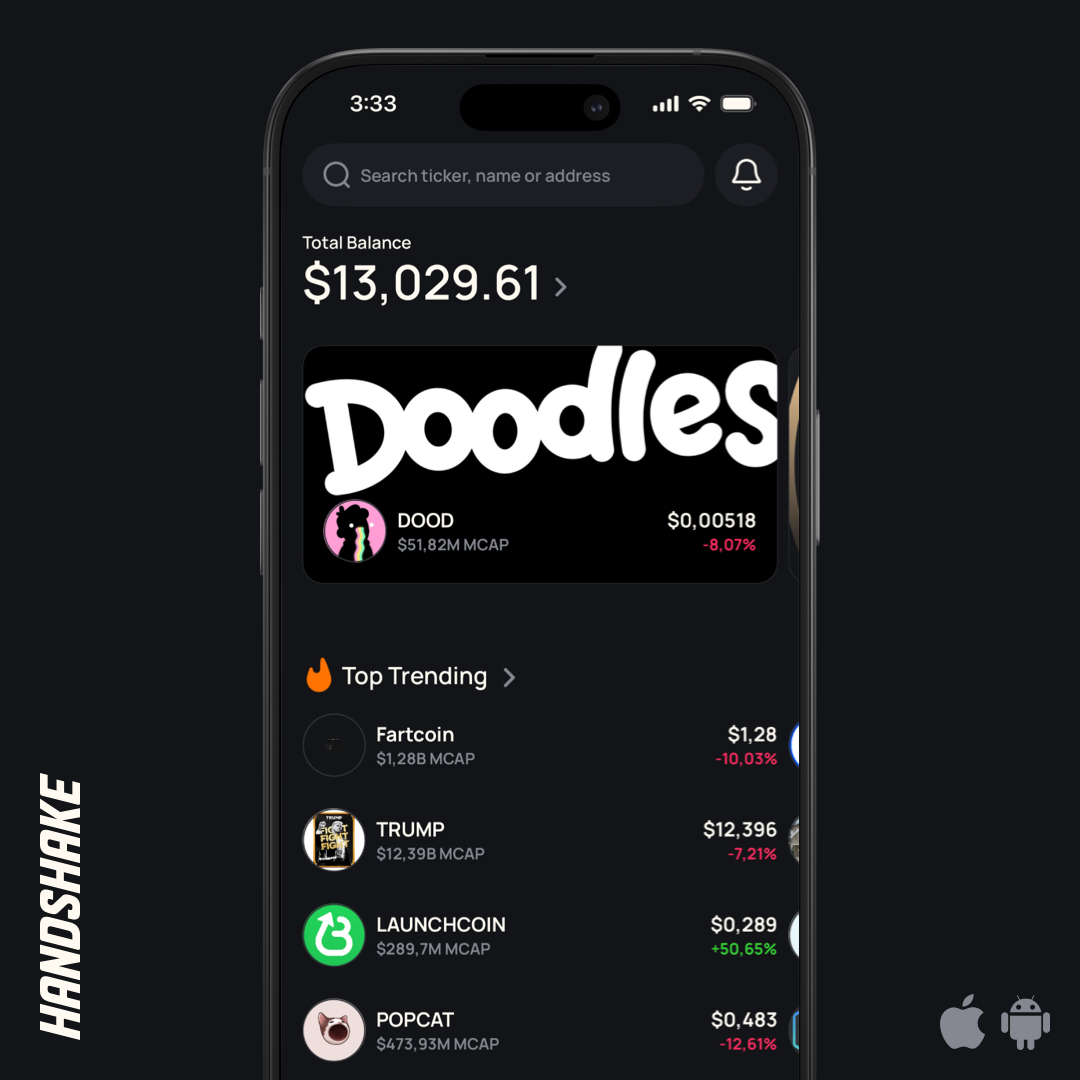 Handshake tweet media