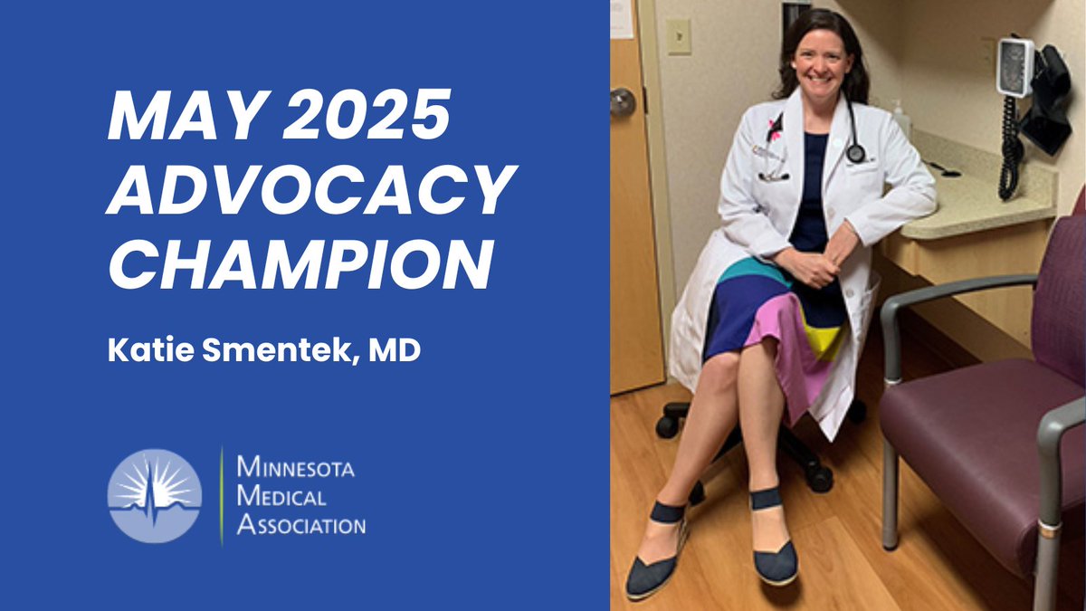 The Minnesota Medical Association honors outstanding advocacy champions each month, and we’re thrilled to share that this month’s honoree is our very own Katie Smentek, MD, President of the MNAAP Chapter.

Read more: mnmed.org/advocacychampi…