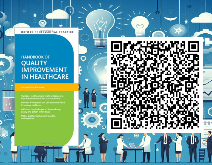 Are you attending events as part of the Foundation Group Improvement Week 2025? Did you know you can access the Handbook of Quality Improvement in Healthcare as an eBook which is freely available for all WVT staff. Scan the QR code or contact the library for more information