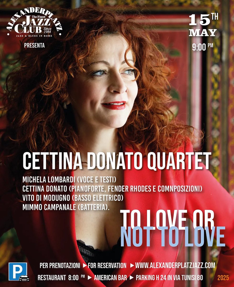 Cettina Donato (@cettinadonato) on Twitter photo Stasera a Roma a presentare il nuovo disco (che esce domani!!). Il mio progetto di Moraviana ispirazione: am๐r๐ ๐ฌt๐จr๐ขe d๐ข ๐ ๐จn A m๐จr๐.
Da domani lโalbum su tutte le piattaforme digitali e tra qualche giorno in tutti i migliori e peggiori negozi di #musica #jazz #music Stasera a Roma a presentare il nuovo disco (che esce domani!!). Il mio progetto di Moraviana ispirazione: am๐r๐ ๐ฌt๐จr๐ขe d๐ข ๐ ๐จn A m๐จr๐.
Da domani lโalbum su tutte le piattaforme digitali e tra qualche giorno in tutti i migliori e peggiori negozi di #musica #jazz #music