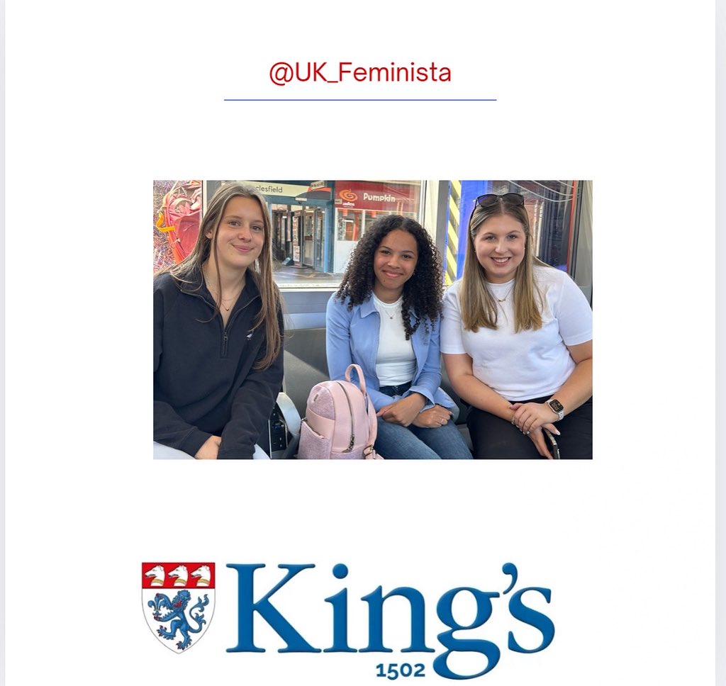 The King's School in Macclesfield (@kingsmac6thform) on Twitter photo Hannah, Mia and Francesca are on their way to London for the <a href="/UK_Feminista/">UK Feminista</a> Action Awards at Kingās College London. Hannah, Mia and Francesca are on their way to London for the <a href="/UK_Feminista/">UK Feminista</a> Action Awards at Kingās College London.