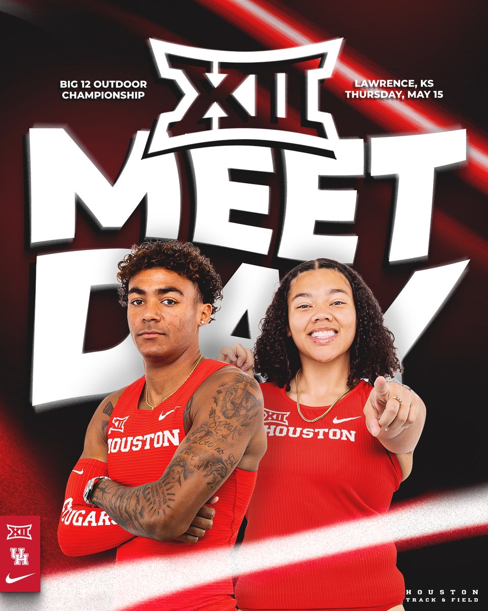 Day 1 of Big 12s! 🤩👏

♦️ Multis: 11:30 am
♦️ Field events: 12 pm
♦️ Running events: 6:30 pm
📺 ESPN+
📺📊 linktr.ee/uhcougartf

#HTownSpeedCity x #GoCoogs