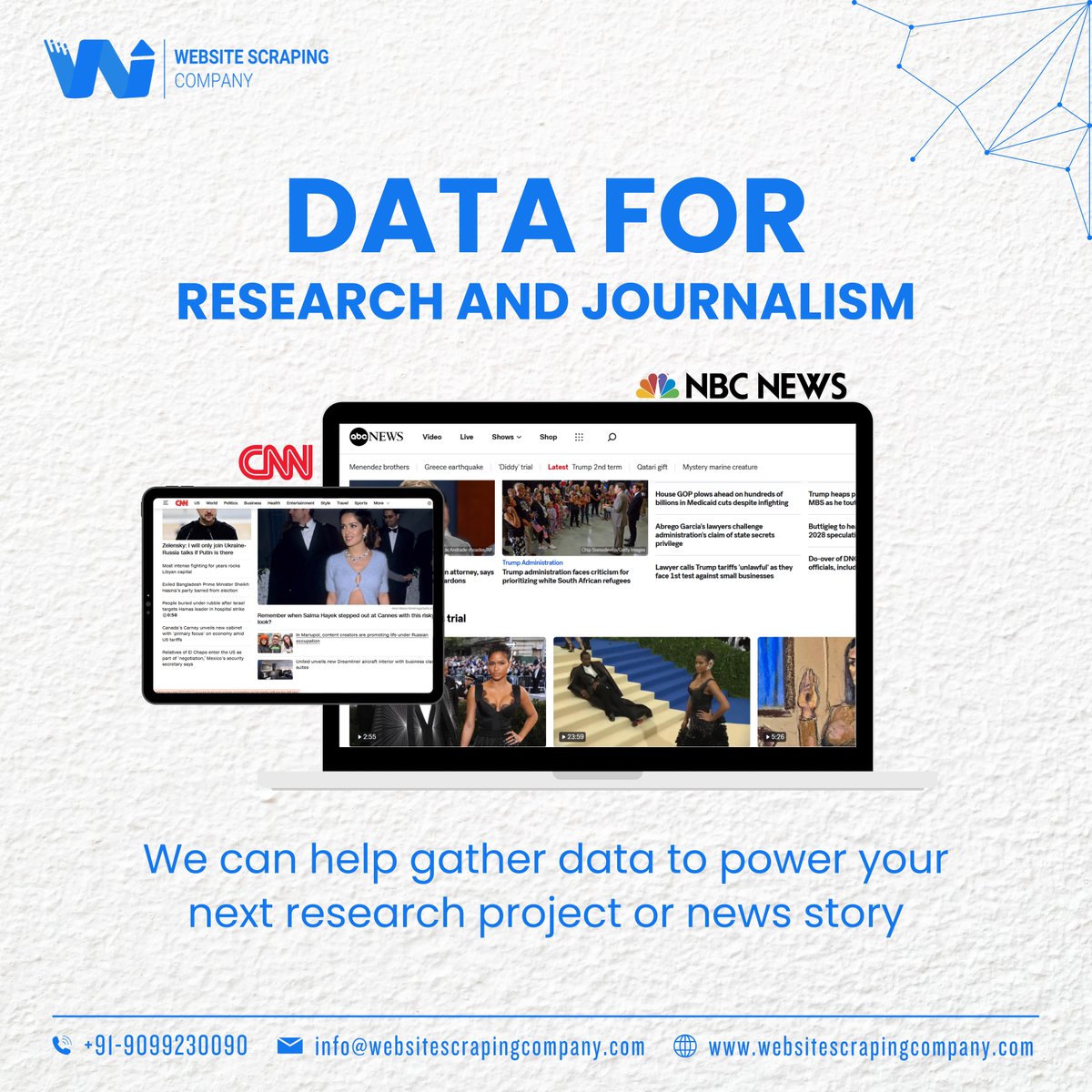 webscraping_wsc's tweet image. Our Website Scraping Company delivers fast, precise web data to power your research & journalism.
.
📞 +91-9099230090
🌐 websitescrapingcompany.com
📩 info@websitescrapingcompany.com
.
#WebsiteScraping #JournalismTools #newzealand #germany #unitedstates #europe #netherlands