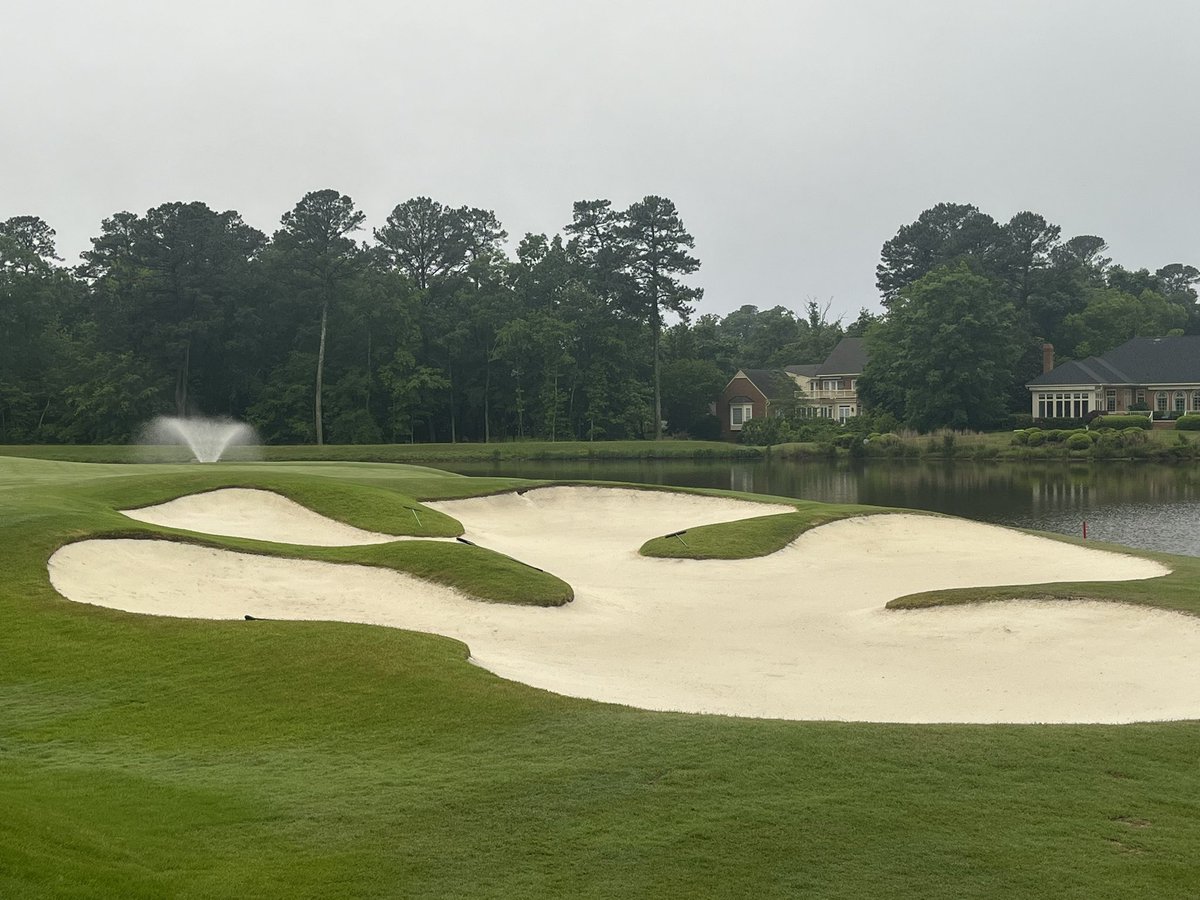 The amount of time spent on old bunkers versus new bunkers after 4” of rain is extreme. Hopefully next year we will get 17,18 done in-house and 1&amp;2 done with master plan work. The only thing left will be 16. These are the days - a day out from one of our majors- the BBB pay off.