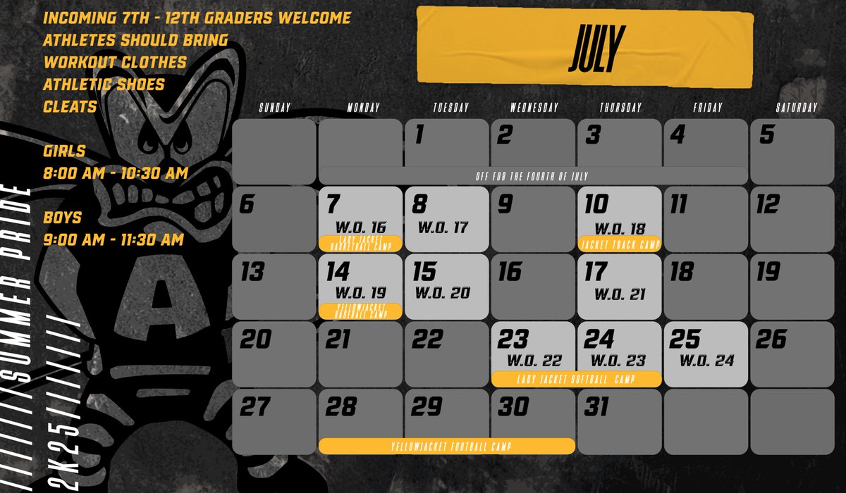 📅SUMMER PRIDE &amp; SUMMER CAMP DATES📅

#DTS