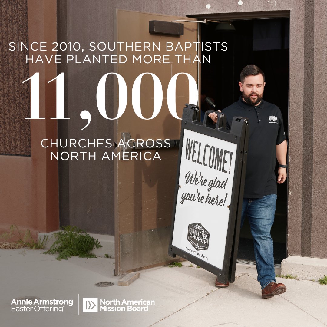 11,000+ churches planted since 2010 — thanks to your prayers and gifts through the Cooperative Program and Annie Armstrong Easter Offering. God is on the move!
<a href="/FloridaBaptists/">Florida Baptists</a> <a href="/NAMB_SBC/">NAMB</a>