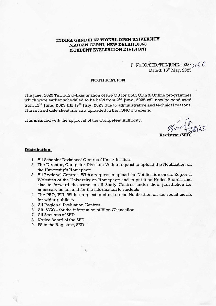youtu.be/9fS-WKhjl4c ( Video Link ) IGNOU June 2025 Exam Postponed | 2nd June से नहीं होगा Exam | Official Notice Released....

#ignouExamPostponed, #ignouJune2025ExamPostponed, #ignouExam2025