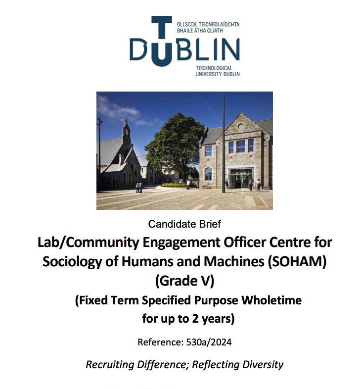 We're seeking an enthusiastic Lab/Community Engagement Officer for our Centre for Sociology of Humans and Machines! Deadline 16th June! Application link below!