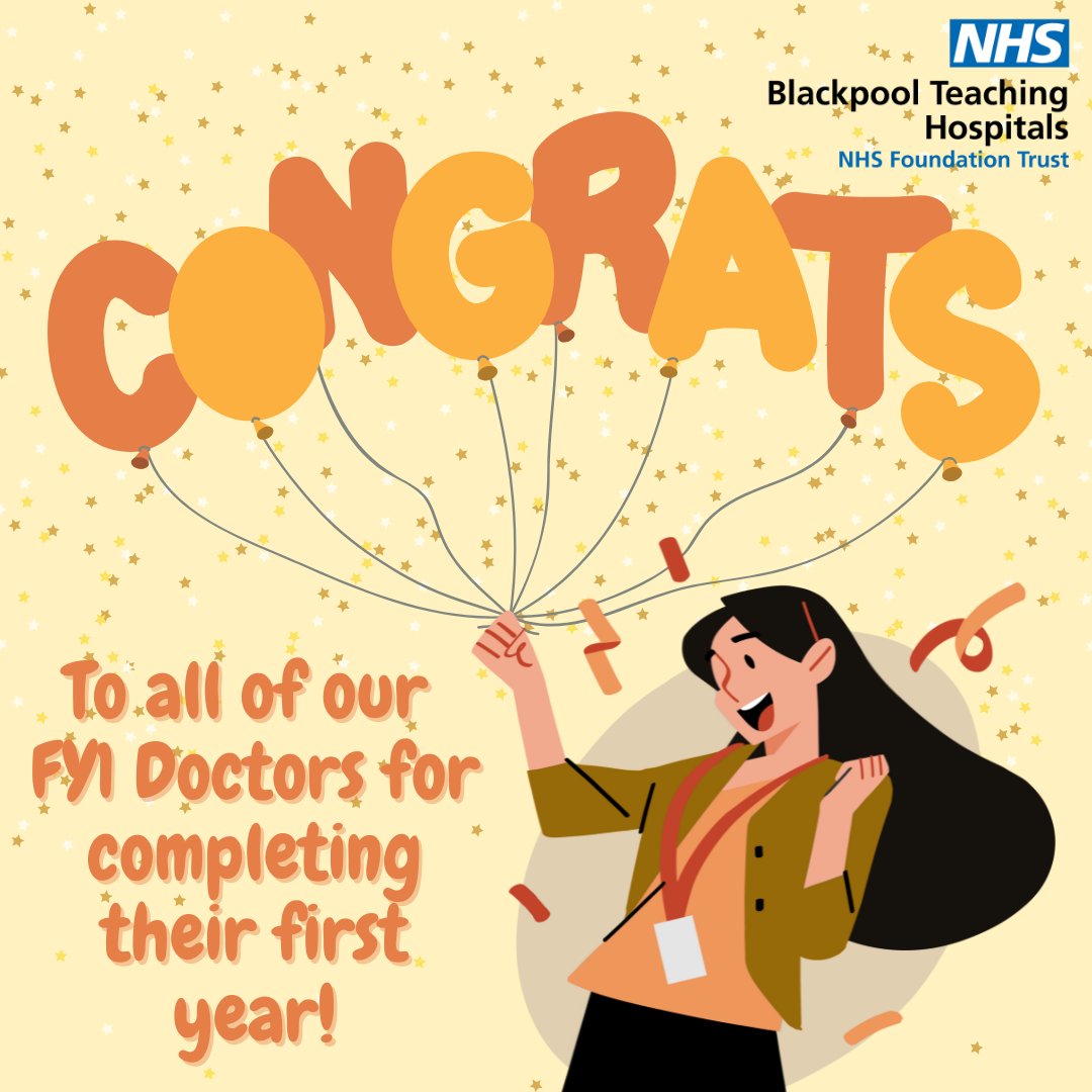 🎉Congratulations FY1's!🎉

On behalf of the Education Centre, we want to congratulate all of our FY1 Doctors who have completed their first year! 

Well done on your amazing achievement! See you all in Foundation Year 2 💙