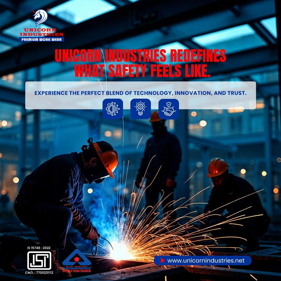 Unicorn Industries redefines what safety feels like.
Experience the perfect blend of technology, innovation, and trust.

unicornindustries.net

#unicornindustries #IndustrialWorkwear #IndustrialSafety #ProtectiveGear #BISCertified #safetywear #FireSafety #Complete #workwear