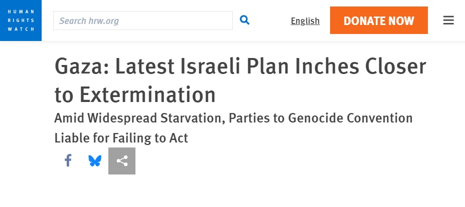 Omar Shakir (@omarsshakir) on Twitter photo A headline I never thought we <a href="/hrw/">Human Rights Watch</a> would have to write... such is the gravity of Israel's escalating war crimes, crimes against humanity & acts of genocide hrw.org/news/2025/05/1… A headline I never thought we <a href="/hrw/">Human Rights Watch</a> would have to write... such is the gravity of Israel's escalating war crimes, crimes against humanity & acts of genocide hrw.org/news/2025/05/1…
