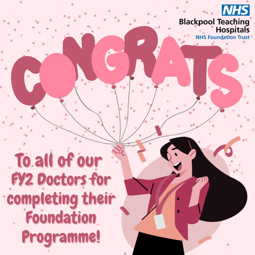 🎉Congratulations FY2's!🎉

On behalf of the Education Centre, we want to congratulate all of our FY2 Doctors who have successfully completed their Foundation Programme!

We wish you all the best with your future endeavours!💙