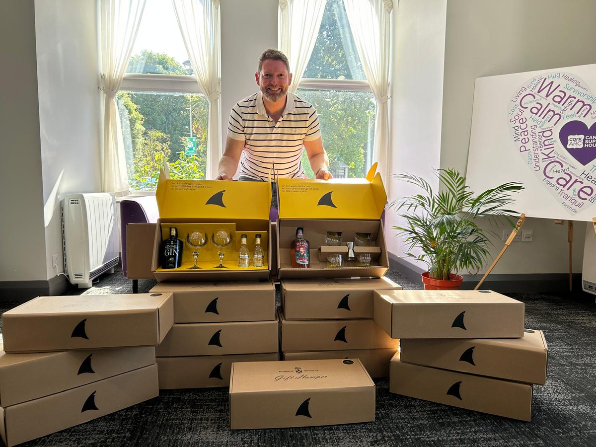 Cork ARC Cancer Support House (@corkarccancer) on Twitter photo As final preparations for Cork ARC's Annual Ladies Lunch are underway, we would like to take this opportunity to thank Colin Ross at <a href="/kinsalespiritco/">Kinsale Spirit Co</a>, Ernest and Emer for all their generosity in organising this delivery of fantastic hampers to us.
<a href="/KinsaleSpiritCR/">Kinsale Spirit Co Colin Ross</a> As final preparations for Cork ARC's Annual Ladies Lunch are underway, we would like to take this opportunity to thank Colin Ross at <a href="/kinsalespiritco/">Kinsale Spirit Co</a>, Ernest and Emer for all their generosity in organising this delivery of fantastic hampers to us.
<a href="/KinsaleSpiritCR/">Kinsale Spirit Co Colin Ross</a>