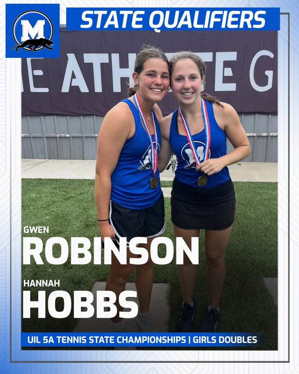 Midlothian ISD Athletics (@misd_athletics) on Twitter photo Best of luck to <a href="/Tennis_TownUSA/">MidlothianTennis</a> & Midlothian Panthers, Gwen & Hannah competing this morning in the 5A Girls Doubles at the UIL State Tennis Championship in San Antonio! WE ARE SO PROUD OF YOU!!! Best of luck to <a href="/Tennis_TownUSA/">MidlothianTennis</a> & Midlothian Panthers, Gwen & Hannah competing this morning in the 5A Girls Doubles at the UIL State Tennis Championship in San Antonio! WE ARE SO PROUD OF YOU!!!