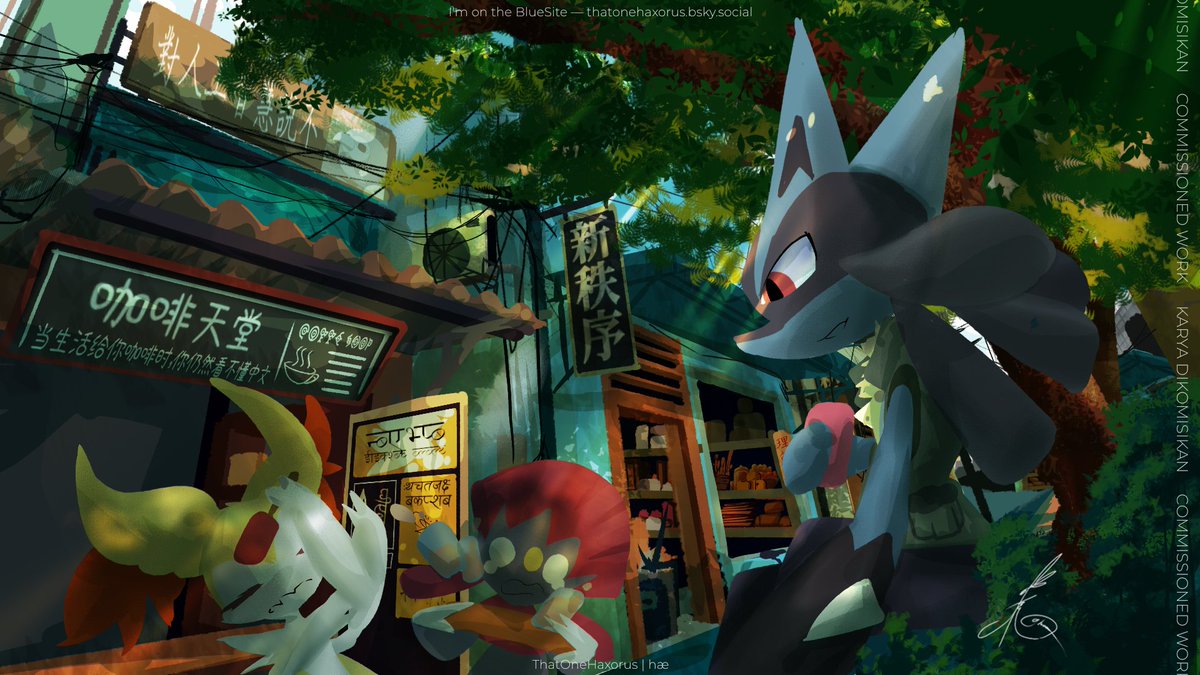 Lucario chilling under the tree
Comm for <a href="/Kayacario1/">Kayacario</a>