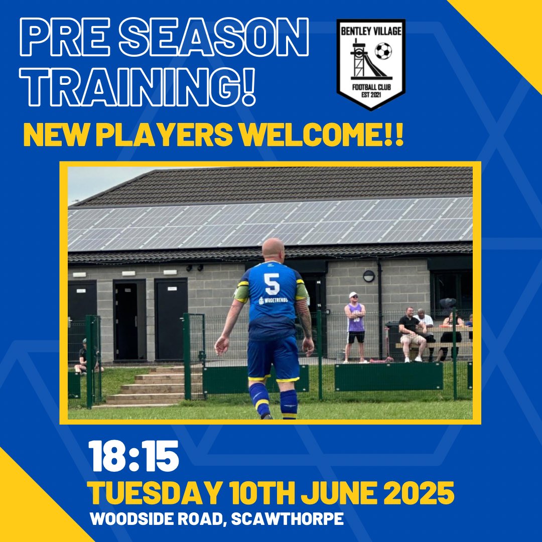 ⚽️⏳| Pre Season Training

After sealing promotion in the Sheffield league preparations are soon to be underway as we step up a league with new manager Ado Thackrah!

New players are welcome, please contact us if you want to come down and give it a try!

#MonTheVillage