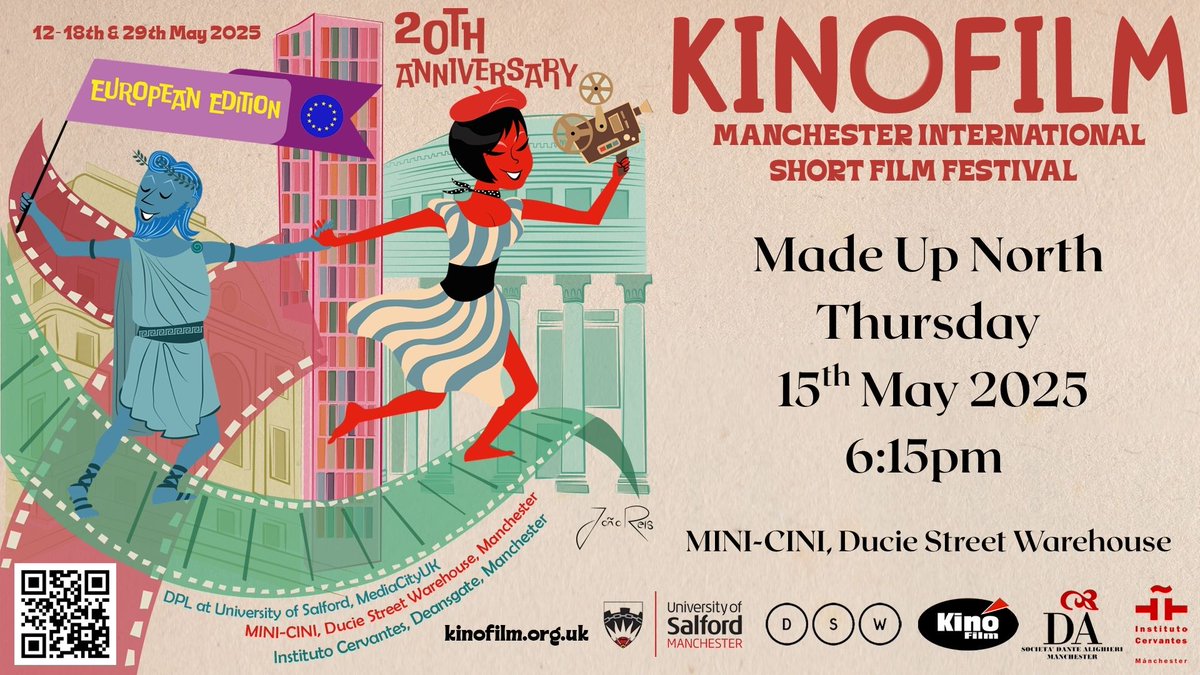 TONIGHT:
Made Up North (few tickets left) &amp; Made in MCR (sold out)

More info: kinofilm.org.uk 
#manchester #kinofilm #shortfilmfestival