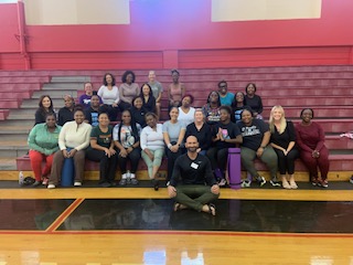 Director Wynter &amp; Mrs. Tina Severance collaborated to provide a Yoga Wellness activity for the Mental Health Staff at Carter Park Gymnasium.  It was awesome! 😎