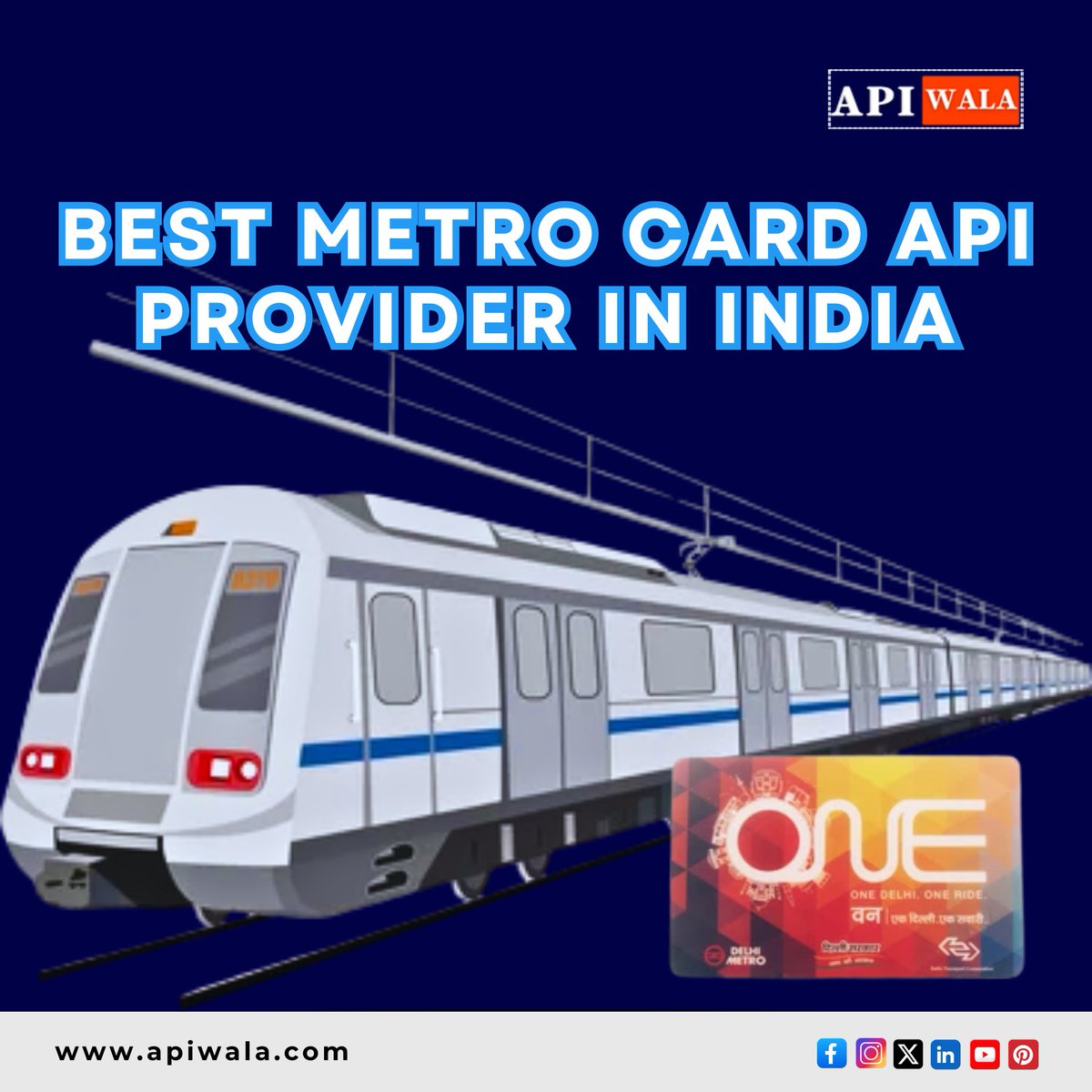 apiwala's tweet image. 🚇 Power Your Business with the Best Metro Card API in India
Deliver a seamless, efficient, and reliable experience with APIWala’s Metro Card API — the ultimate solution for digital recharge services.
👉 Get started today: apiwala.com
#APIWala #MetroCardAPI