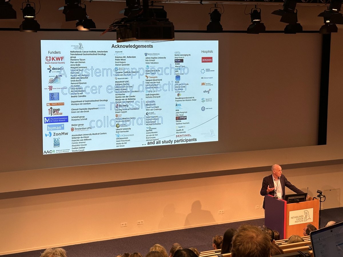 SU2Cscience's tweet image. Gerrit Meijer from the @SU2C-@kwf_nl MEDOCC team presented the Team’s work in developing the multi-target FIT test for colorectal cancer at the @NKI_nl Early Cancer Detection Conference #StandUpToCancer #NetherlandsCancerInstitute #colorectalcancer