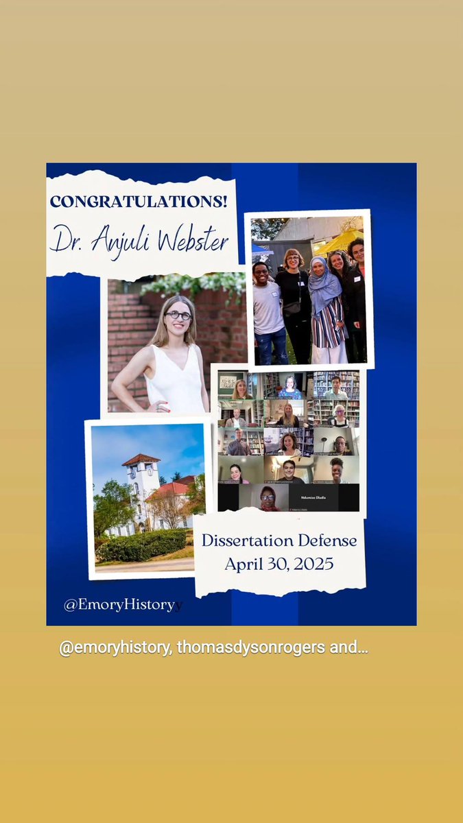 Emory African Studies (@emoryias) on Twitter photo Congratulations to Anjuli, Rene and Bruna on their successful dissertation defense! Congratulations to Anjuli, Rene and Bruna on their successful dissertation defense!