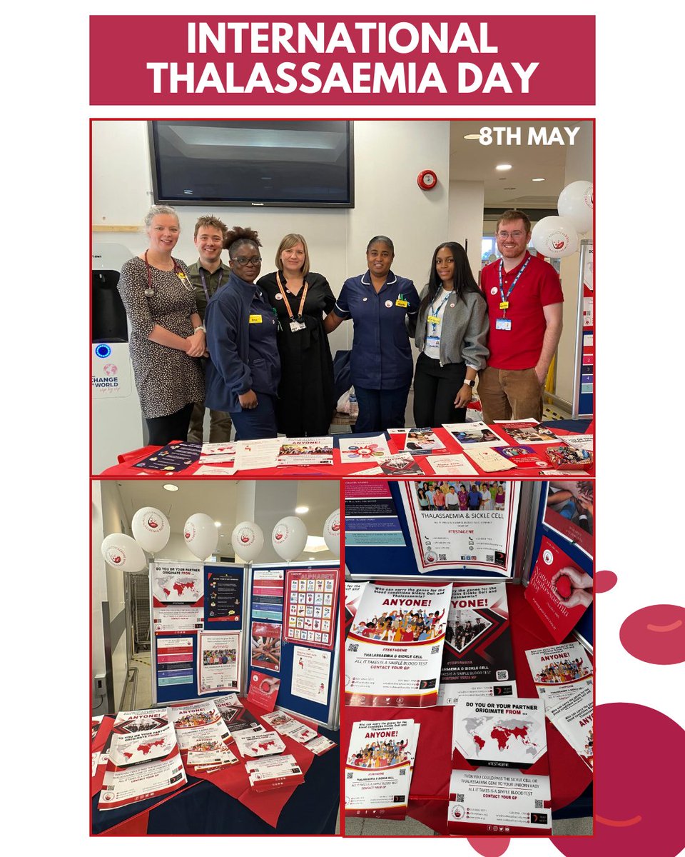 Celebrating International Thalassaemia Day last Thursday 8th May at St George's Hospital!  It was a great day dedicated to raising awareness and providing information about screening for Thalassaemia.

#ukts #redcell #Internationalthalassaemiaday