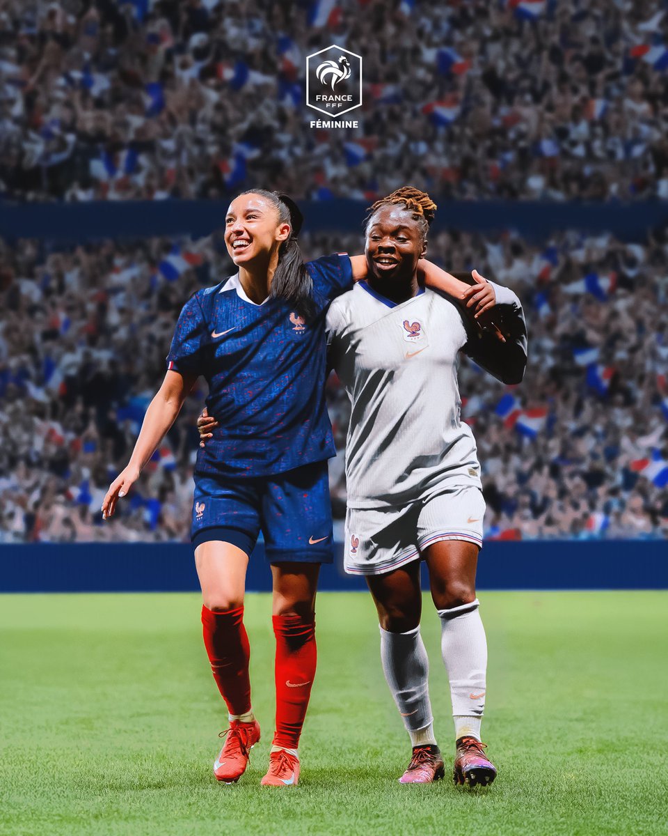 Les Bleues porteront les nouveaux maillots pour la 1ère fois lors des 2 prochains matchs de Ligue des Nations 👕

🇫🇷 🆚🇨🇭 > Maillot bleu 🔵
🇮🇸 🆚 🇫🇷 > Maillot blanc ⚪️

#FiersdetreBleues