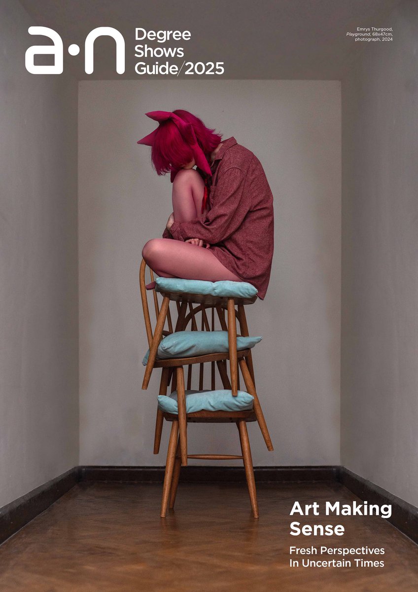 OUT NOW: a-n #DegreeShowsGuide 2025 🎉
 
From myth-infused textiles and absurd fashion to striking photography, playful living sculptures and documentary films, this year’s Degree Shows Guide captures the raw creative energy of emerging artists.

a-n.co.uk/degree-shows/