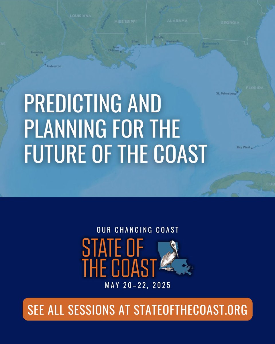 CRCL1988's tweet image. From modeling to monitoring, we’re diving deep into how we can predict and plan for the changing coastal landscape. Learn how data and science are guiding our future decisions. 

Join us May 20 to 22 in New Orleans. Register at stateofthecoast.org.