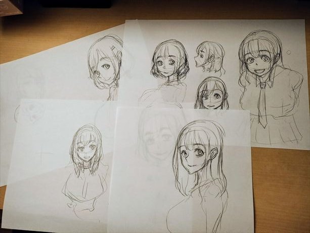 キャラデザ中。 