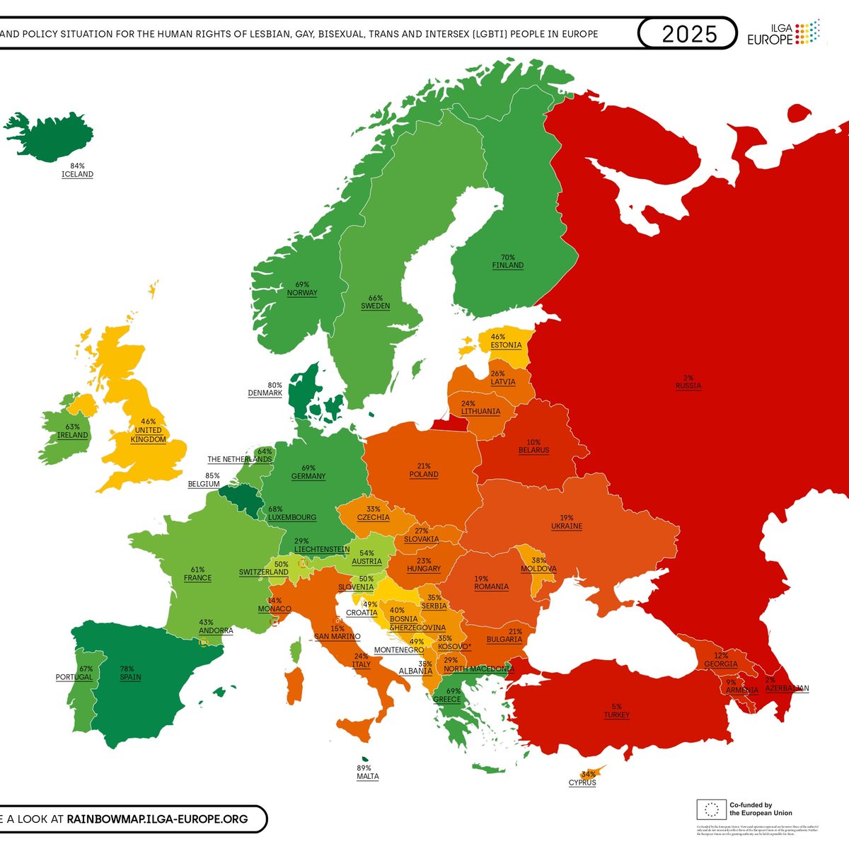 I like to think of myself as unshockable when it comes to Labour politicians and lying about things. 

But if you'd told me in 2020 that Keir Starmer would lead the UK to being ranked behind everywhere else in western Europe on LGBT rights, I wouldn't have believed you.