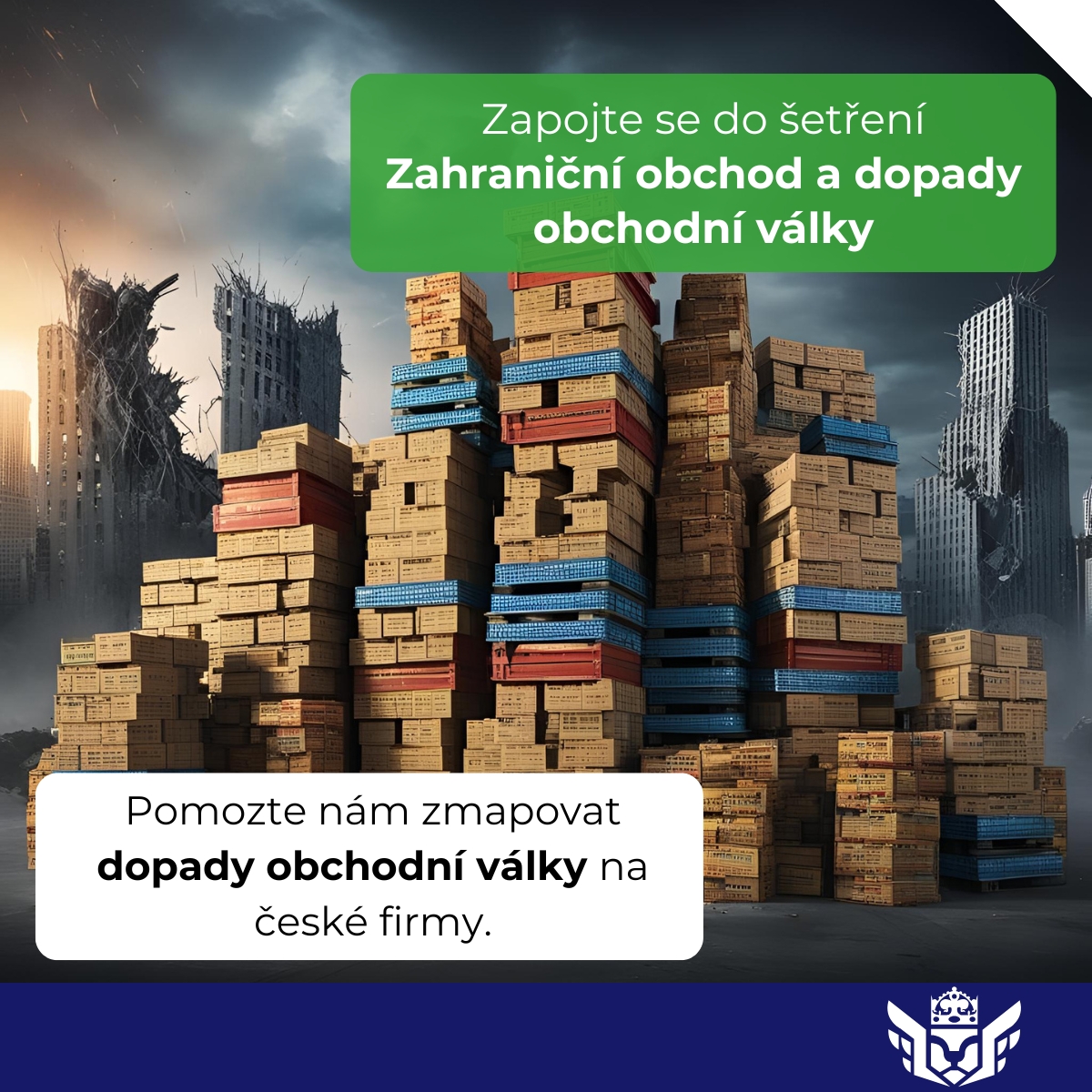 Obchodní válka doléhá i na české firmy. Zajímá nás, jak ovlivňuje právě vás – exportéry, výrobce, investory. Vyplňte náš dotazník do 23. 5. 👉 surveymonkey.com/r/HDP3VSM

#hospodářskákomora #obchodníválka #šetření #zahraničníobchod