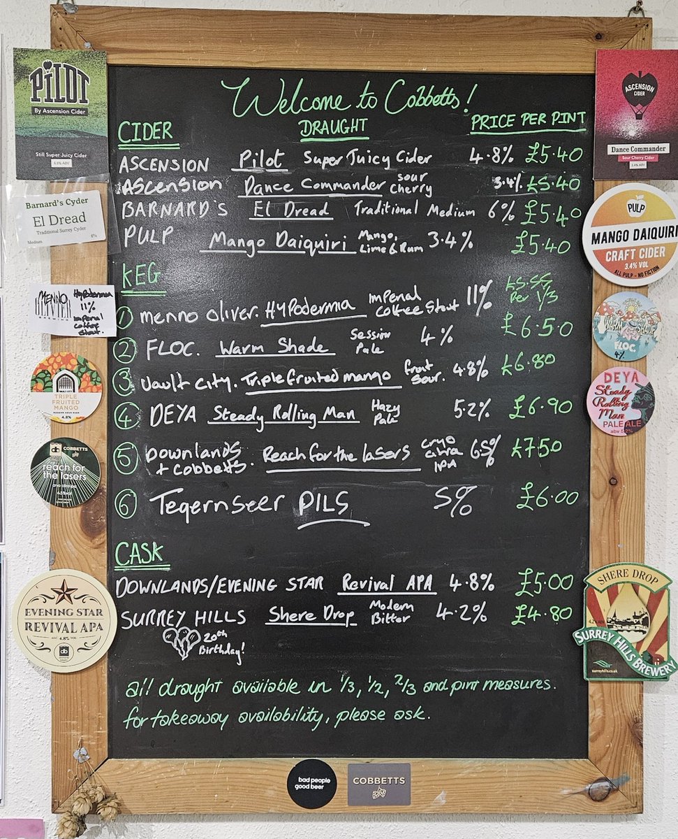 Cobbetts Beer Board (@beerblackboard) on Twitter photo 