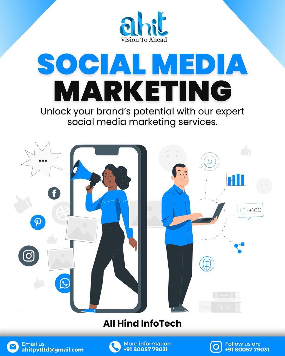 AHIT (@ah_infotech) on Twitter photo 🚀 Boost Your Brand with Expert Social Media Marketing!
🌐 Visit: ahitechno.com
📩 Email: ahitpvtltd@gmail.com
📞 Call/WhatsApp: +91 80057 79031
#AHIT #socialmediamarketing #digitalmarketing #onlinegrowth #brandbuilding #marketingexperts #growwithus #marketingstrategy 🚀 Boost Your Brand with Expert Social Media Marketing!
🌐 Visit: ahitechno.com
📩 Email: ahitpvtltd@gmail.com
📞 Call/WhatsApp: +91 80057 79031
#AHIT #socialmediamarketing #digitalmarketing #onlinegrowth #brandbuilding #marketingexperts #growwithus #marketingstrategy