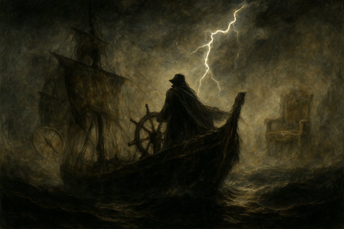 DarielVortex's tweet image. Las aguas del mundo hierven de rumores y fuego, y sin embargo, muchos, sin carta ni brújula, claman mando desde sus tronos de arena. Yo os lo digo: un capitán sin alma no conduce, arrastra.